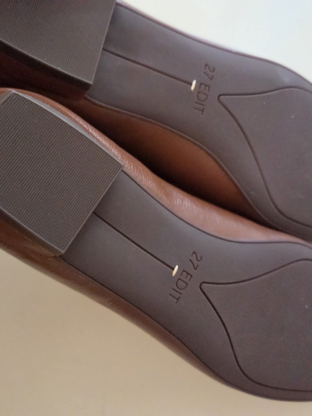 Naturalizer 27 Edit Women's Brown T-Strap Leather Flats - Picture 5 of 6